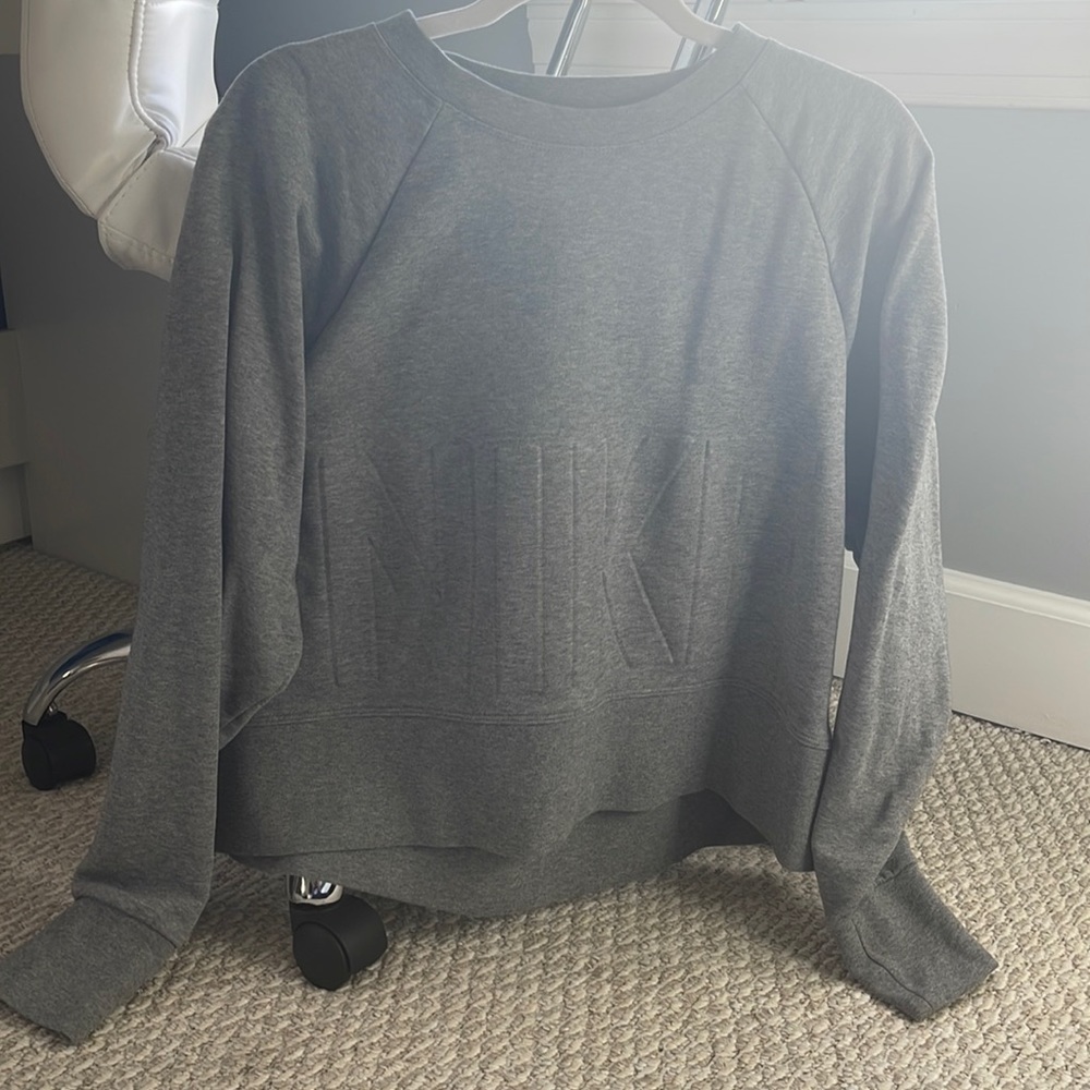 Nike Dri-Fit grey cropped sweater